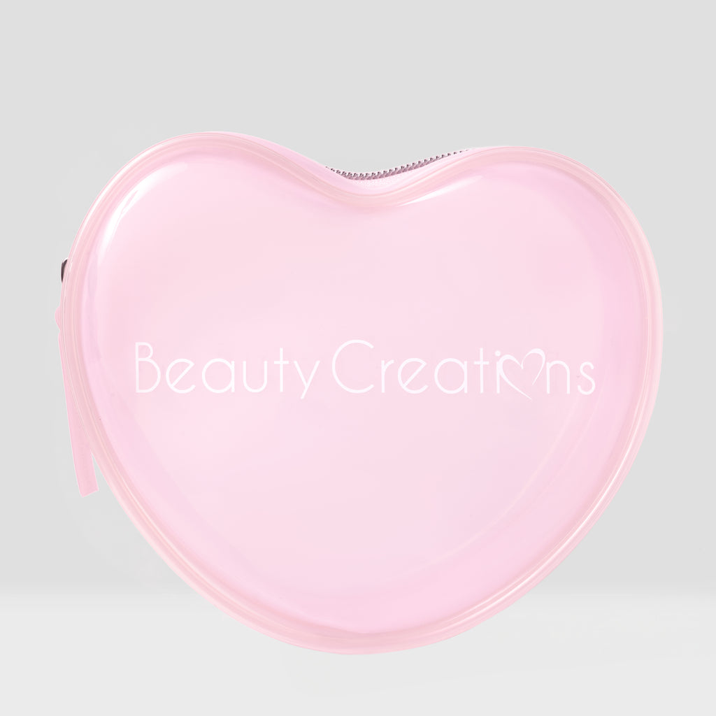 blueis travel cosmetic bag case heart print makeup BC Heart Cosmetic Bag – Beauty Creations