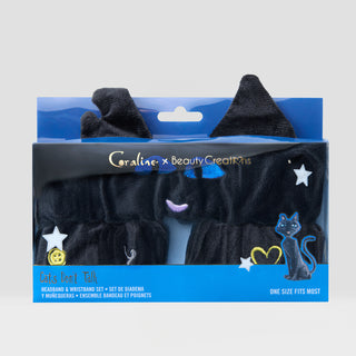 Beauty Creations x Coraline "Cats Don't Talk" Headband & Wristband Set
