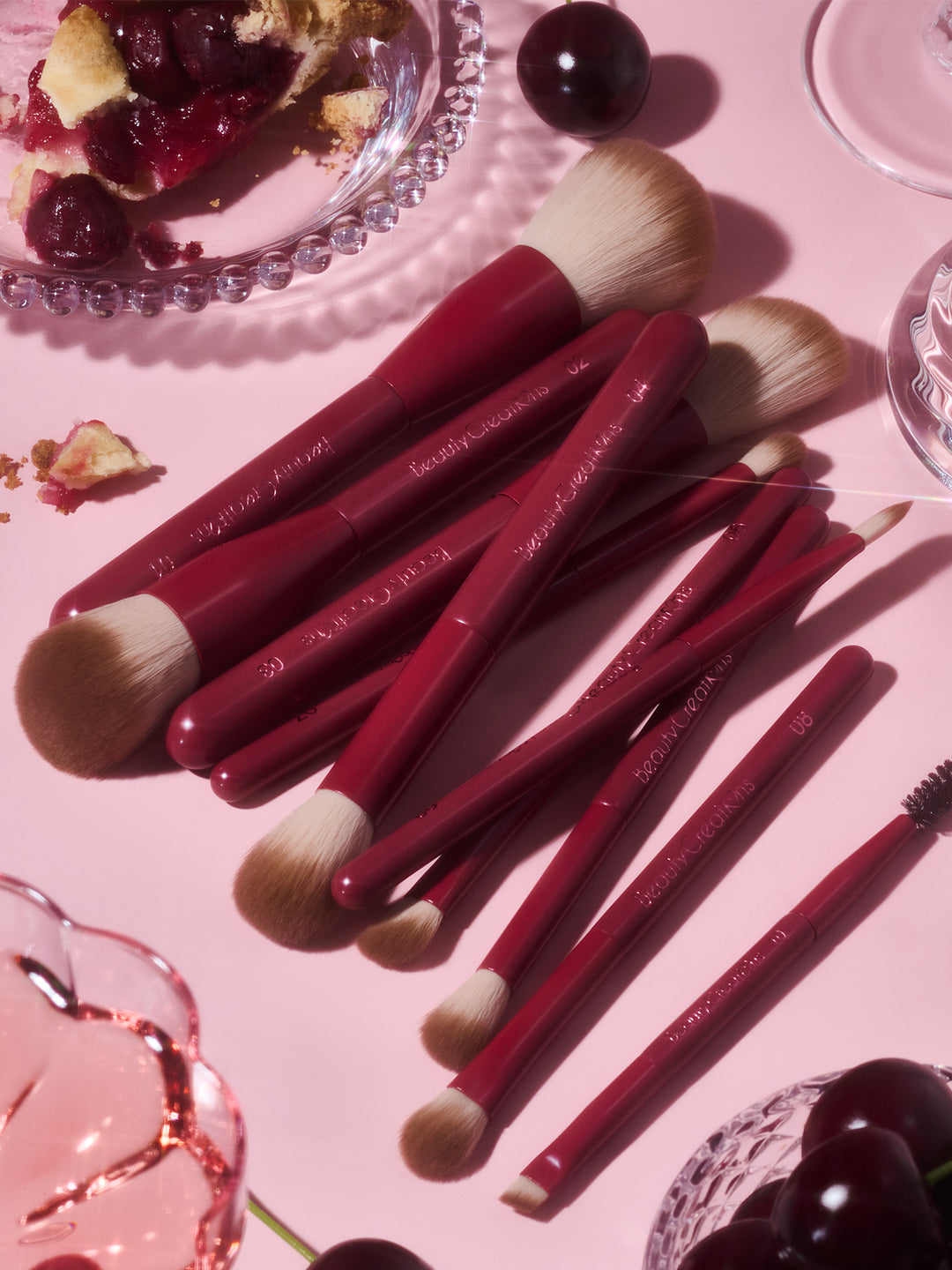Xmas 2026 A Cherry - Sweet Holiday Mini Travel 10pc Brush Set