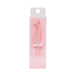 A pink Beauty Creations eyelash applicator tool presented in its original clear plastic retail packaging with a pink gradient insert and white hanging tab, set against a plain white background.