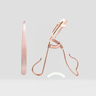 Eyelash Curler & Tweezer Set Rose Gold