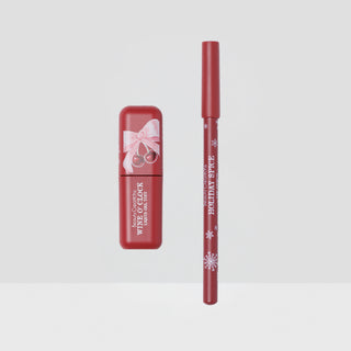Xmas 2026 Midnight Kiss Liquid Gel Tint & Wooden Lip Pencil Duo