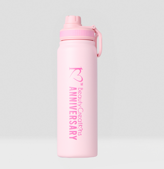 Beauty Creations 10th Anniversary Pink Water Bottle