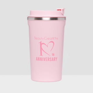 Beauty Creations 10th Anniversary Pink Coffee Cup