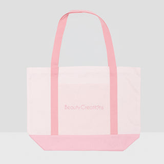 Tote Bag Pink And White - Large