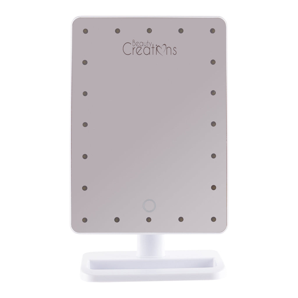 20 LED Touch Small Mirror - White - BEAUTY CREATIONS