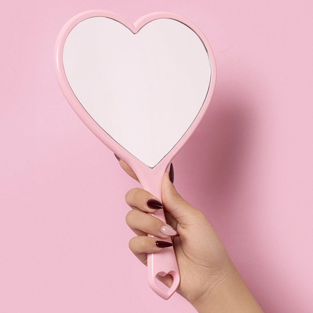 Beauty Creations Handheld Mirror Heart Shape BEAUTY CREATIONS