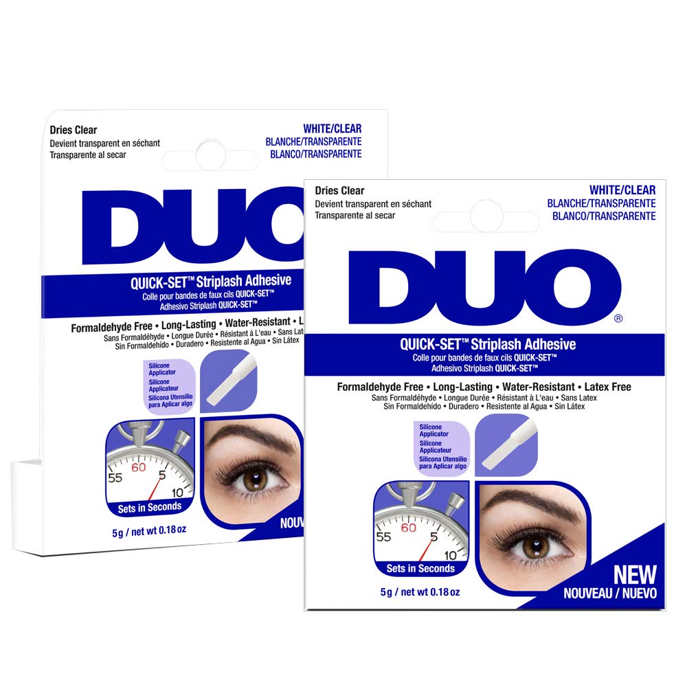 DUO Quick-Set Clear False Strip Lash Adhesive (White/Clear) - BEAUTY CREATIONS