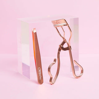 Rosegold Eyelash Curler and Tweezer Set - Beauty Creations