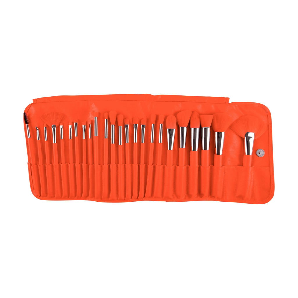 The Neon Orange 24pc Brush Set - BEAUTY CREATIONS