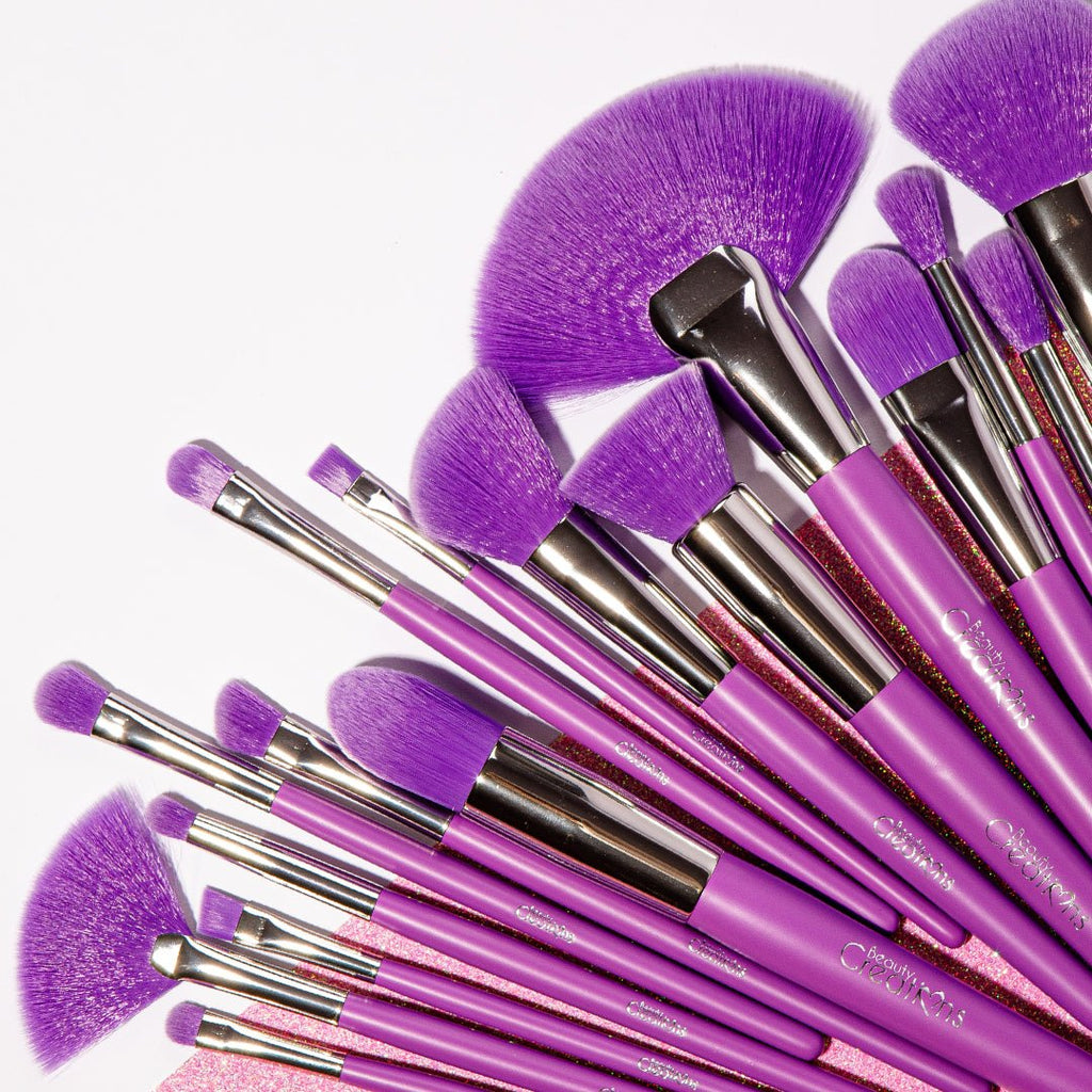 The Neon Purple 24pc Brush Set - BEAUTY CREATIONS